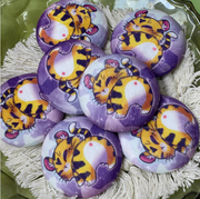 Custom 58mm Round Shape Plush Button Pins