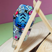 Custom Spot Holo Coffin Shape Button Pins