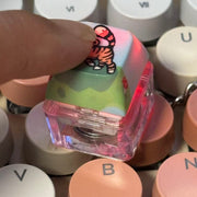 Custom Keycap Keychains with LED Lighting