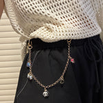Custom acrylic chip metal chain used for bag and jewelry decoration