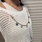Custom acrylic chip metal chain used for bag and jewelry decoration