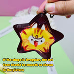 Personalized printed gem acrylic key ring accessory
