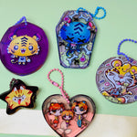Sparkly gem acrylic keychains for backpack & gift decoration