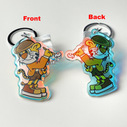 Custom rainbow acrylic keychains