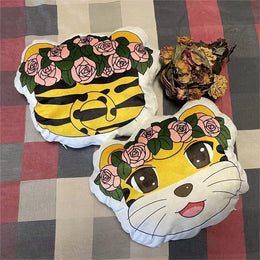 Custom soft short plush shaped throw pillow-without stuffing