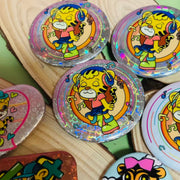 Custom Round Shape Spot-holo Base Button Pins