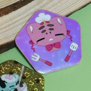 Custom Shaped Spot-holo Base Button Pins