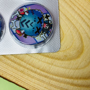 Custom 4pcs 32mm Button Pins in One Aluminum Foil Packing