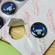 Custom 6pcs 25mm Button Pins in One Aluminum Foil Packing