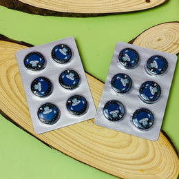 Custom 6pcs 25mm Button Pins in One Aluminum Foil Packing