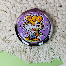 Custom Round Double Sided Compact Pocket Mirror
