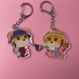 Custom heart/ball shape magnet acrylic keychains