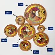 Custom round shape button pins