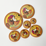 Custom round shape button pins