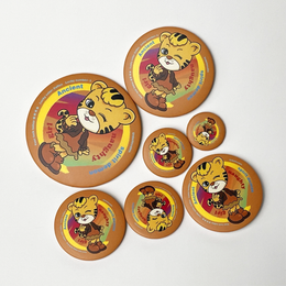 Custom round shape button pins